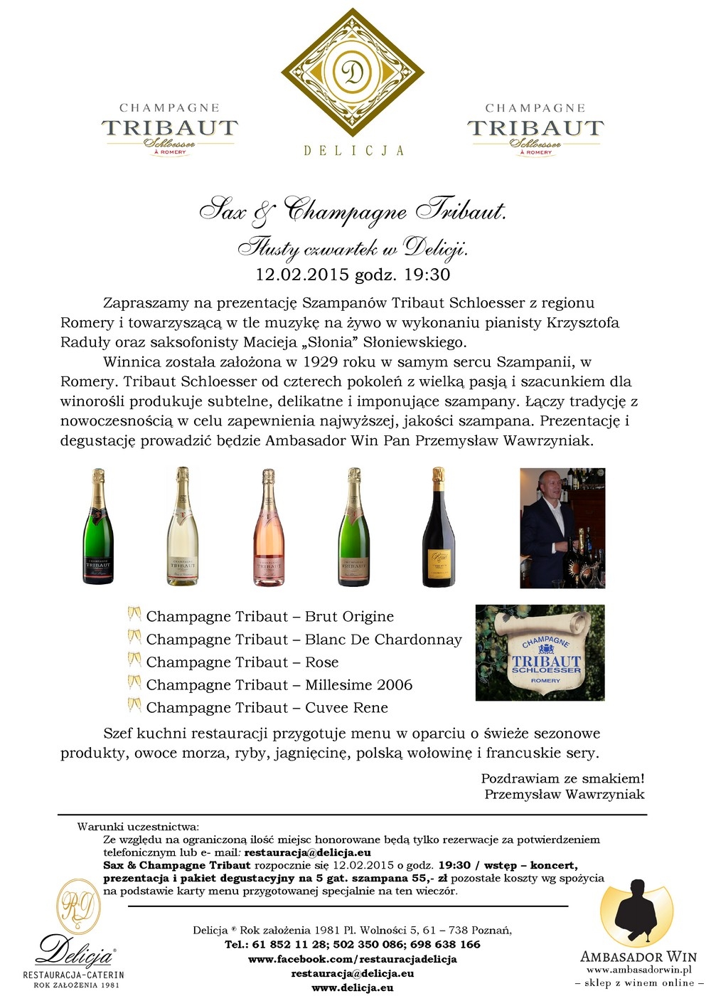 Sax & Champagne Tribaut - Tłusty czwartek w Delicji.